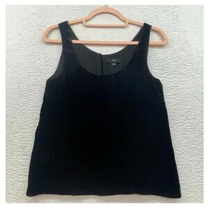 J Crew Shirt Womens Black Rift Velvet Tank Holiday Party Preppy Size XS Xx1365